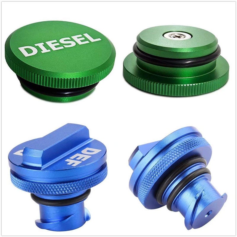 JOJOY LUX Diesel Fuel Cap for Dodge Ram, Aluminum Factory Combo Pack - Magnetic Diesel Fuel Cap & DEF Cap for RAM 1500 2500 3500 Trucks (2013-2019) - Image 3